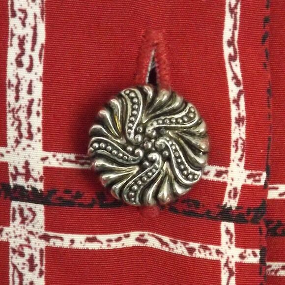 LESLIE FAY Midi Dress, XL, Dark Red Plaid, Short sleeve, Matching Belt, SS - Picture 5 of 12